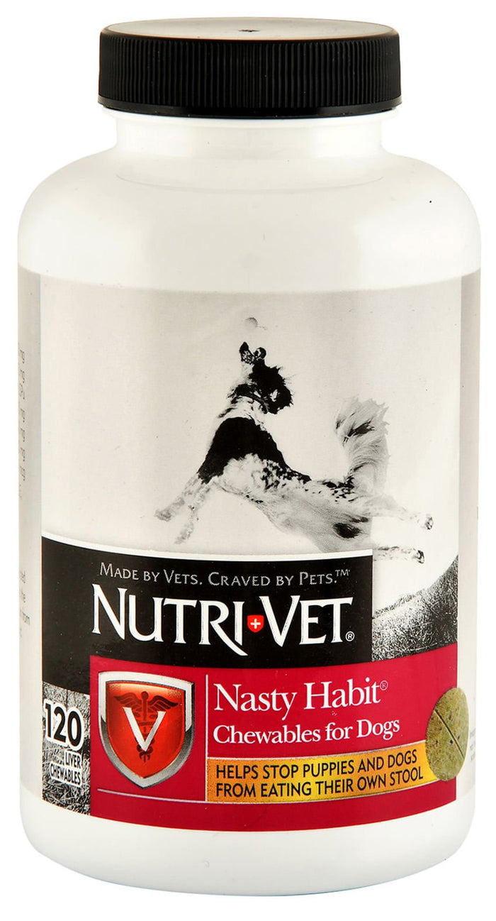 Nutri - Vet Nasty Habit Liver Flavored Chewables, 120 ct - OPBA - 60 count - 4