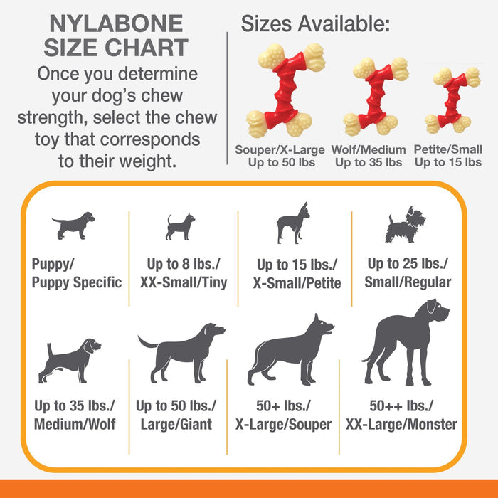 Nylabone Dura Chew Double Bone - N9DG - XSmall/Petite - Up to 15 lbs - 5