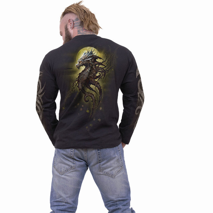 OAK DRAGON - Longsleeve T-Shirt Black Spiral USA