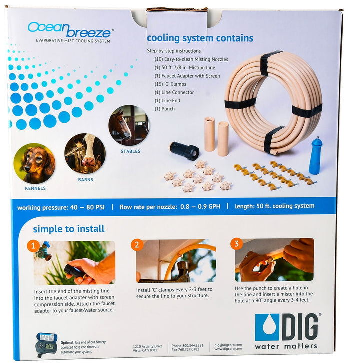 Ocean Breeze Evaporative Cooling System for Stables, Barns, and Kennels - DICAA - 2