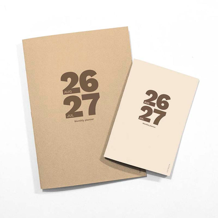 Octagon | Agenda Big Monthly Planner Plus A4 2026-2027 Camel (Mensual)