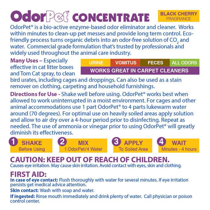 DUPLICATE - 005ALPHA - 1 - 2G - OdorPet Stain and Odor Remover Concentrate, ½ Gallon - 005ALPHA-1-2G-DUPE - Black Cherry - 2