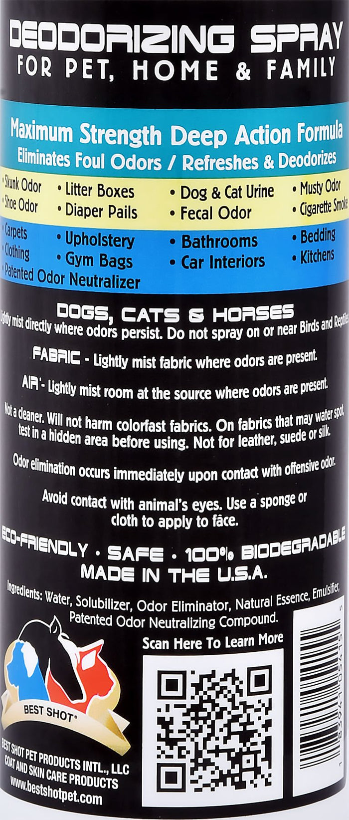 One Shot Deodorizing Spray - BSPBO - 16 oz - 2