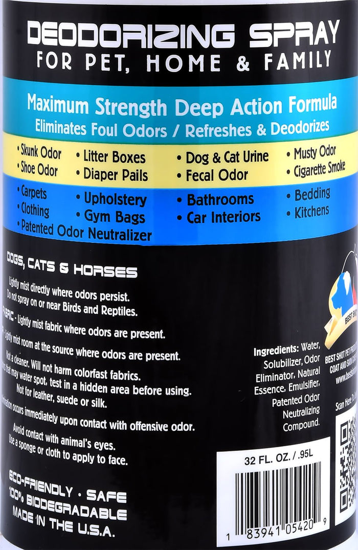 One Shot Deodorizing Spray - BSPBP - 32 oz - 4