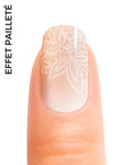 Stickers ongles en gel Osiano Geeli House nude transparent motif floral pailleté élégant