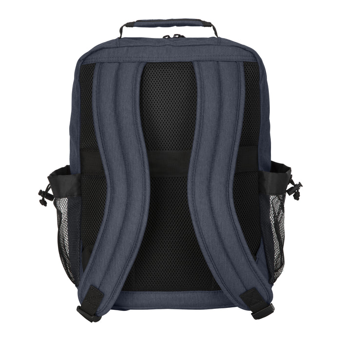 heather navy oslo backpack back