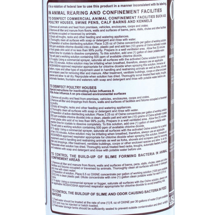 Oxine AH Sanitizer Disinfectant for Animal Facilities - 005AS01-32 - 32 oz - 3