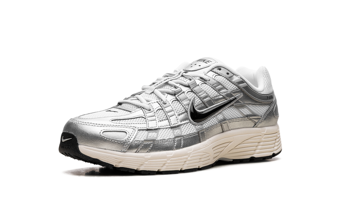 Nike P-6000 White Metallic Silver Flat Silver Black