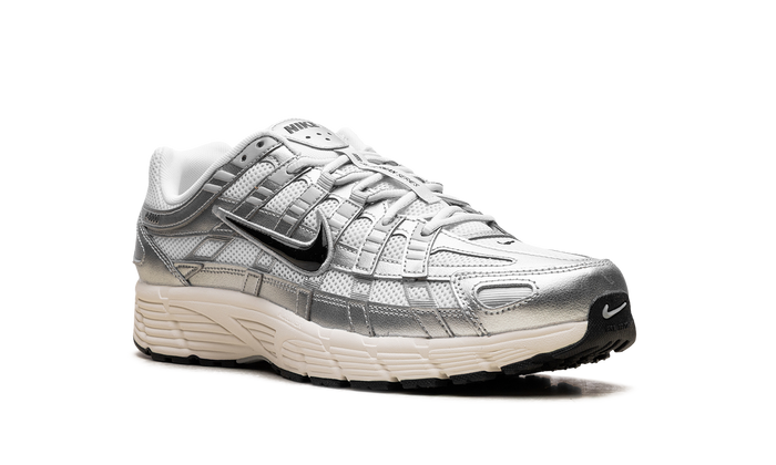 Nike P-6000 White Metallic Silver Flat Silver Black