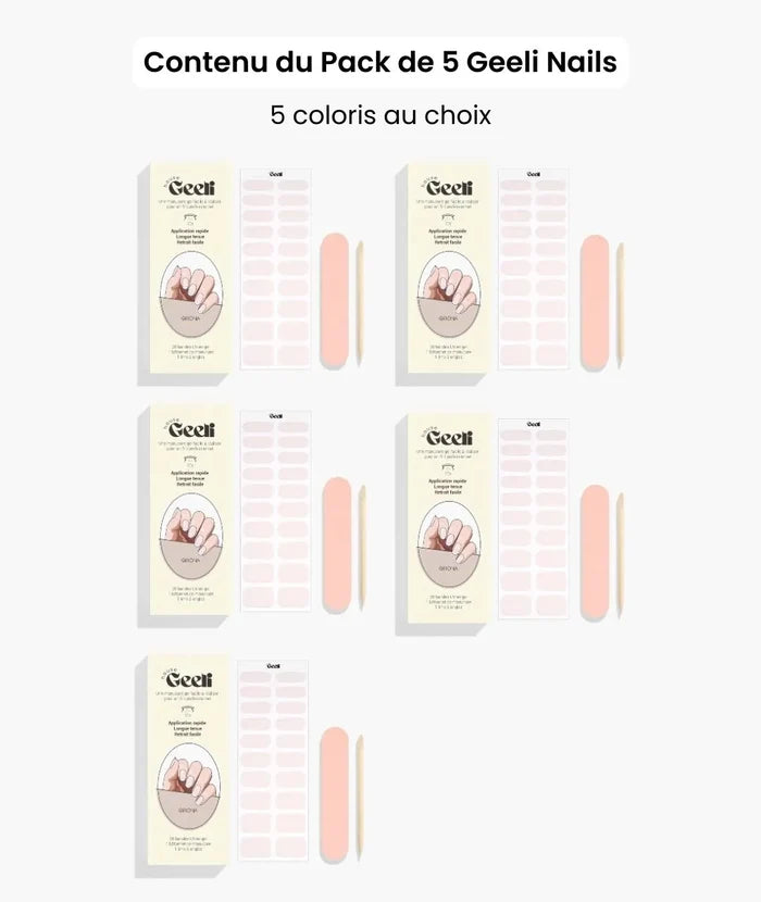 Pack de 5 Geeli Nails