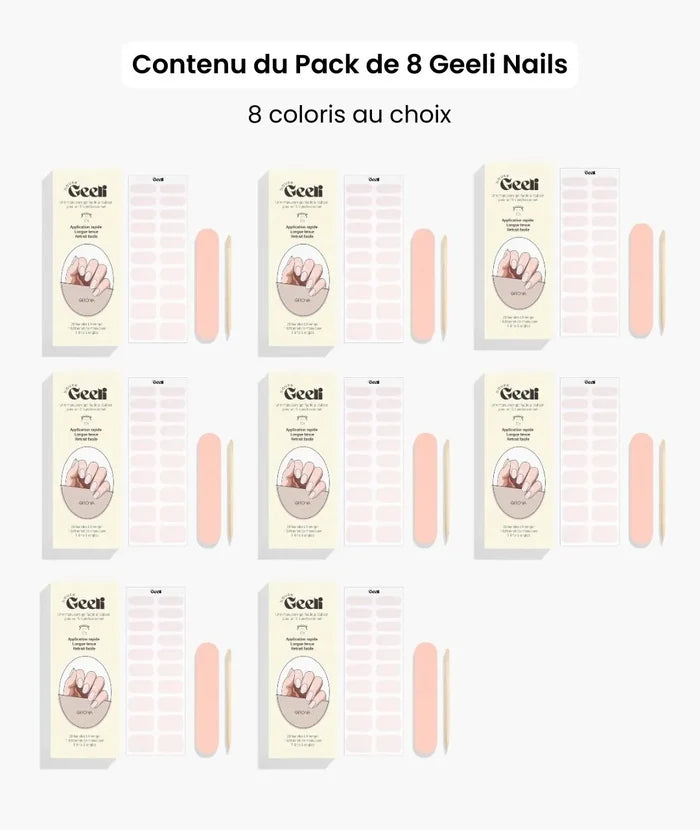 Pack de 8 Geeli Nails