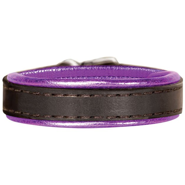 Padded Metallic Leather Bracelet with Engraved Plate - DYZZ - 2