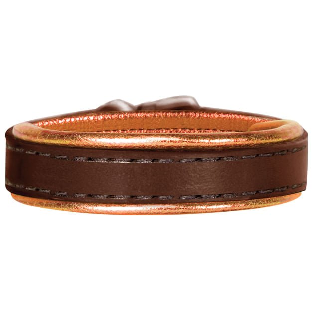 Padded Metallic Leather Bracelet with Engraved Plate - DYZZ - 5