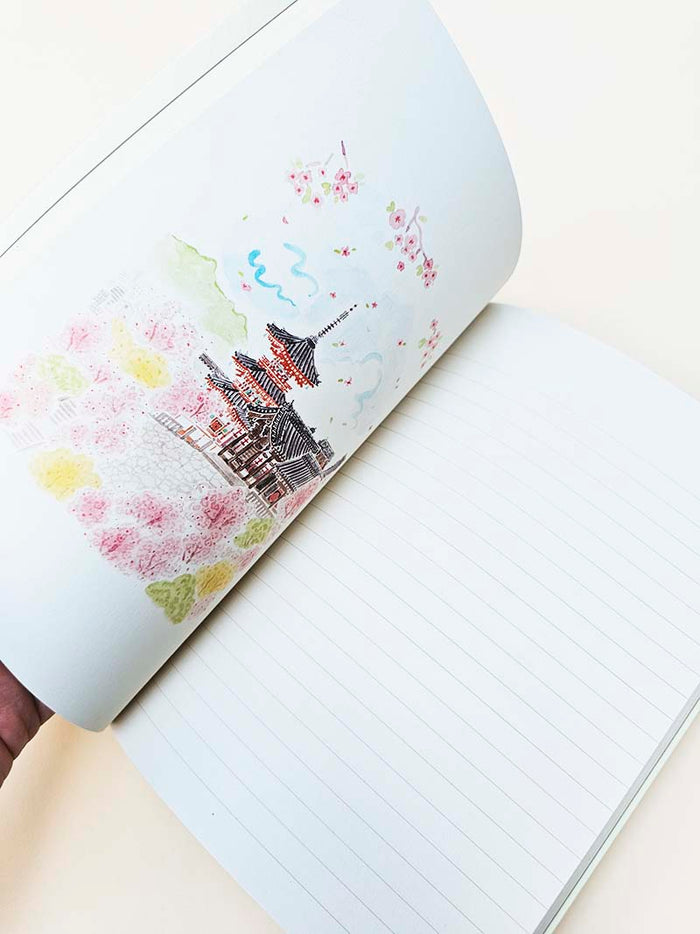 Paperways | Cuaderno de Viaje Ilustrado Travel Journal L'Après-midi Kyoto Hokanji