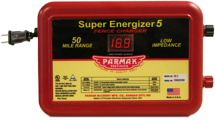 Parmak Super Energizer 5 (Model SE - 5) Fence Charger - P2PA - 1