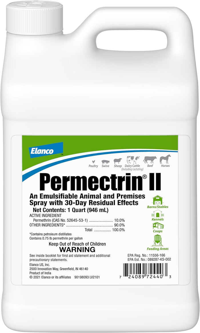 Permectrin II Insecticide (10%) Fly & Pest Control - A9P5 - 1 quart - 2
