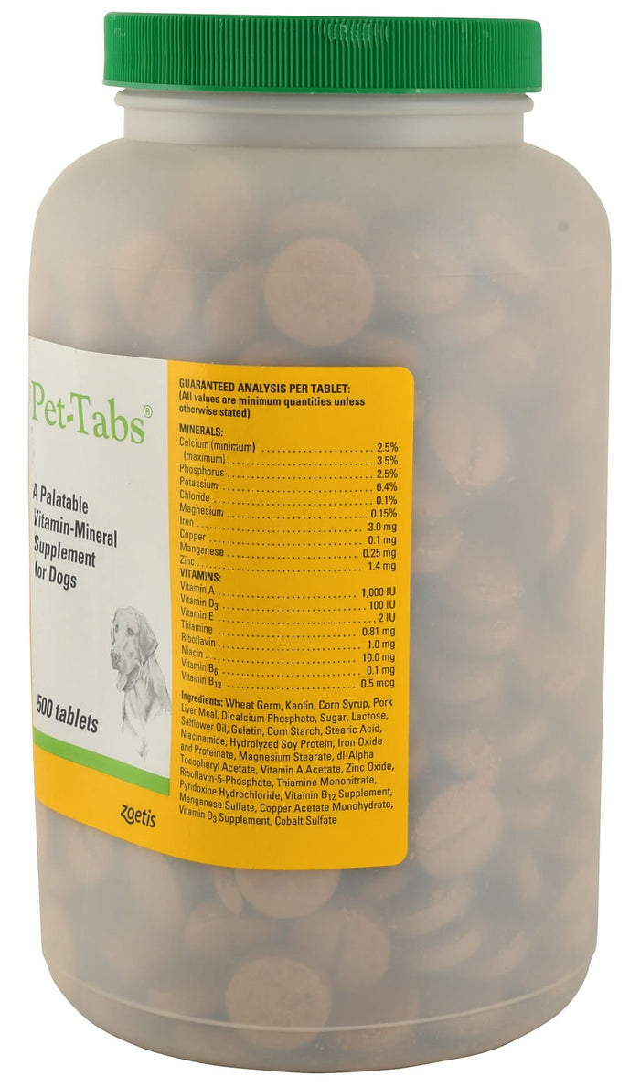 Pet - Tabs Vitamin & Mineral Supplement for Dogs - N2PP - 500 count - 8