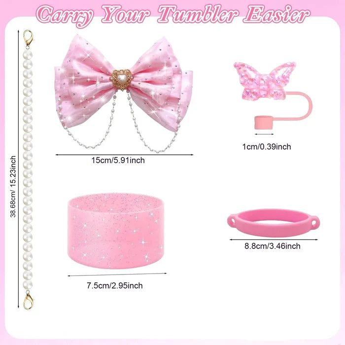 Pink 12pcs 30oz 40oz Tumbler Cup Accessories Set. BLAKESTORE-NG