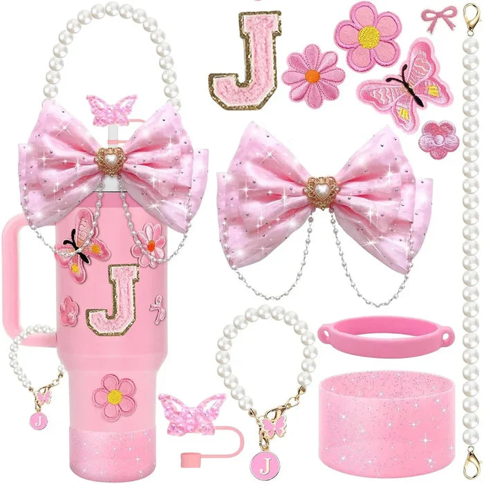 Pink 12pcs 30oz 40oz Tumbler Cup Accessories Set. BLAKESTORE-NG
