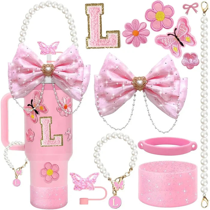 Pink 12pcs 30oz 40oz Tumbler Cup Accessories Set. BLAKESTORE-NG