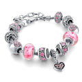 Pink Swarovski Elements Crystal And Heart Charm DailySale