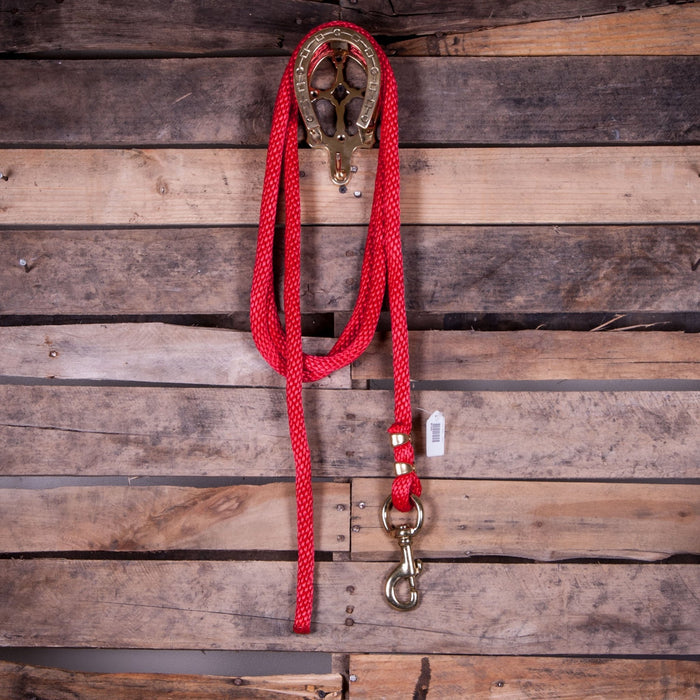 Poly Lead Rope with Bolt Snap, 10'L - BYA2 - Red - 4