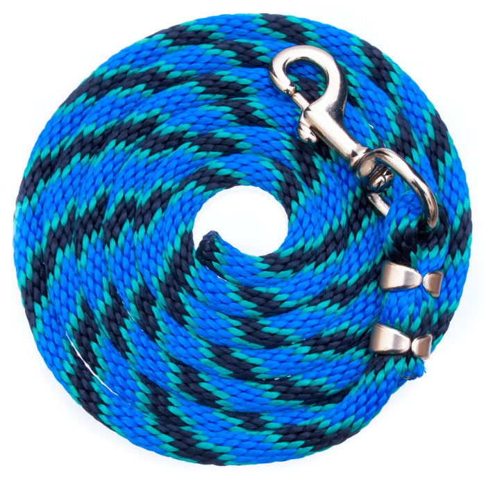 Poly Twisted Colors Lead Ropes, 10' - W2L3 - Black/Green/Blue - 7