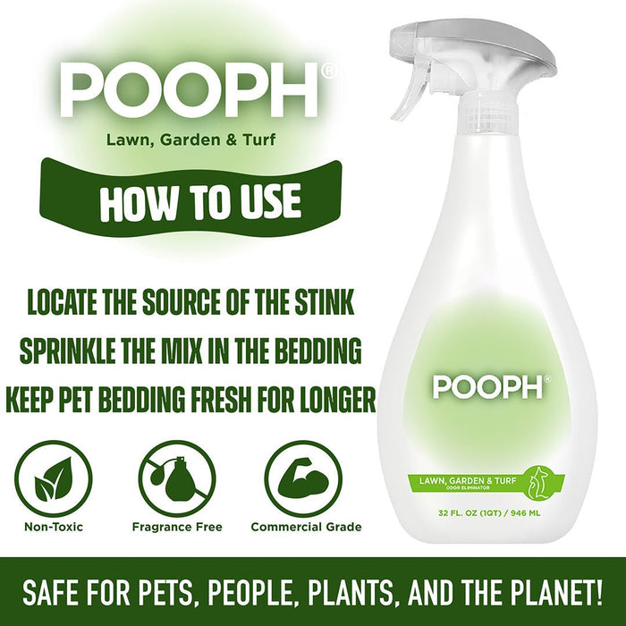 Pooph Lawn, Garden & Turf Odor Eliminator - PH2A - 32 oz - 6