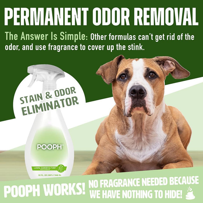 Pooph Lawn, Garden & Turf Odor Eliminator - PH2A - 32 oz - 8