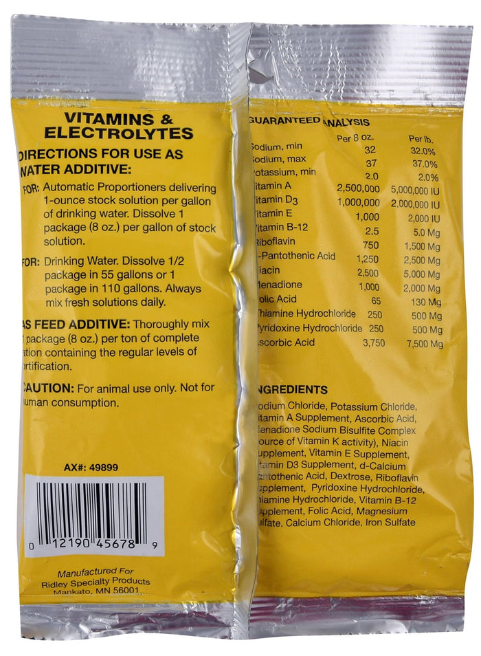 Prairie Pride Vitamins & Electrolytes for Livestock, 8 oz - RFIAC - 2