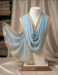 Premium Embroidered Dupatta with Golden Border – Multiple Colors