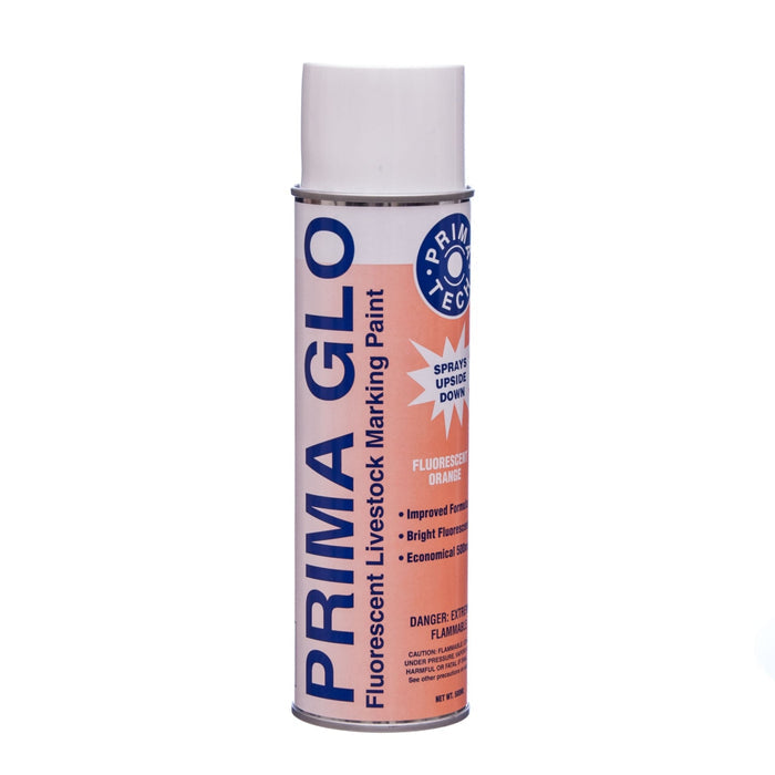 Prima Glo Marking Spray - On Fluorescent Livestock Marking Paint - NEBB - Orange - 1