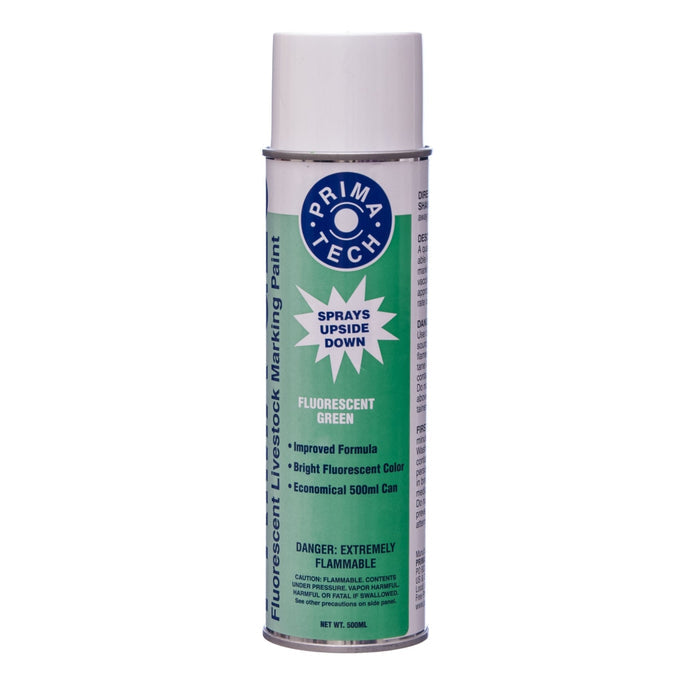 Prima Glo Marking Spray - On Fluorescent Livestock Marking Paint - NEBC - Green - 5