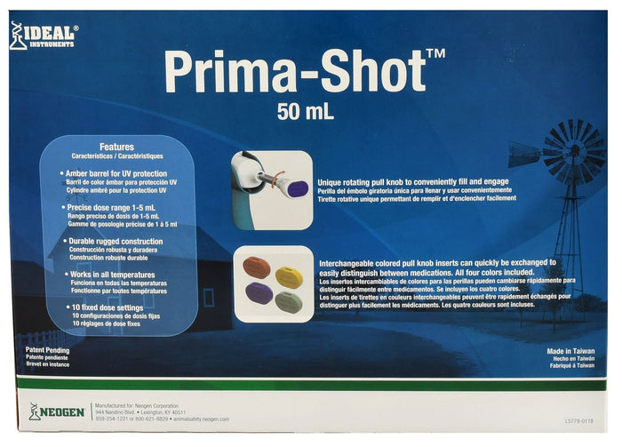 Prima Shot 50 cc Repeater Syringe – Adjustable Livestock Dosing Syringe - NE1E - 50 cc Repeater Syringe - 3