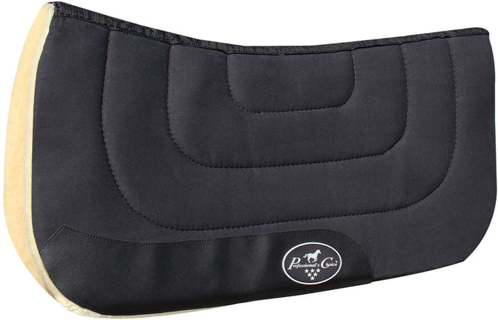 Professional's Choice Contoured Wool Saddle Pad, 31" x 32" - PL1WY - Black - 1