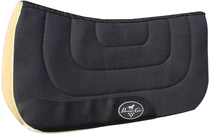 Professional's Choice Contoured Wool Saddle Pad, 31" x 32" - PL1WY - Black - 2