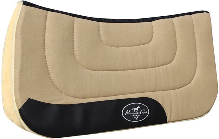 Professional's Choice Contoured Wool Saddle Pad, 31" x 32" - PL1WY - Black - 3