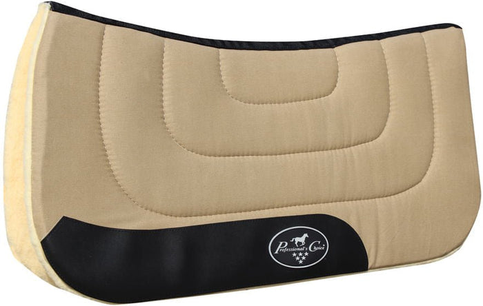Professional's Choice Contoured Wool Saddle Pad, 31" x 32" - PL1WY - Black - 4