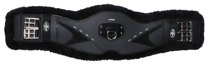 Professional's Choice Fleece Contoured Dressage Girth, Black - PL14H2 - 20 in - 2
