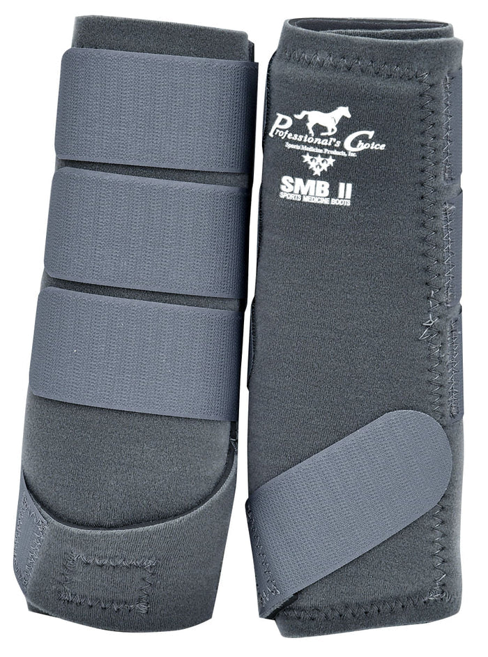 Professionals Choice SMB II Sports Medicine Boots for Horses - PL12AB - Medium - Charcoal - 6