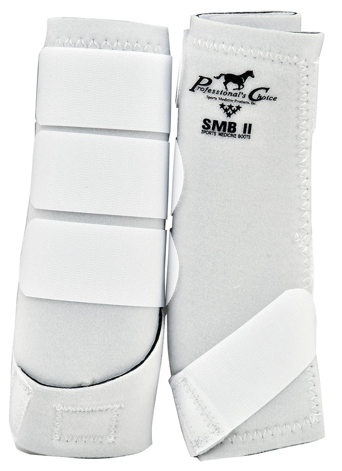 Professionals Choice SMB II Sports Medicine Boots for Horses - PLEC - Medium - White - 12