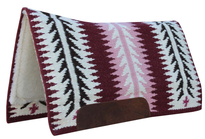 Professional's Choice "Ventana" Wool Saddle Pad - PL14JN - Cranberry - 30 in x 34 in - 3