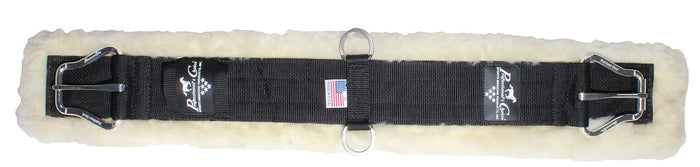Professional's Choice Wooled Lambskin Western Cinch, Black - PL8E - 28 in - 1