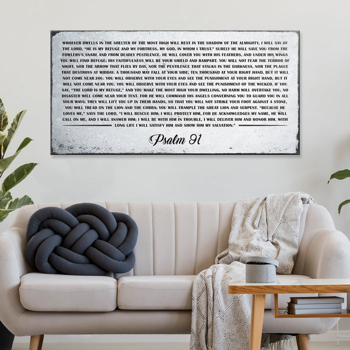 Psalm 91 - Whoever Dwells In The Shelter Of The Most High Sign IV Tailored Canvases