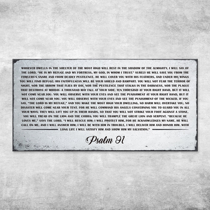 Psalm 91 - Whoever Dwells In The Shelter Of The Most High Sign IV Tailored Canvases