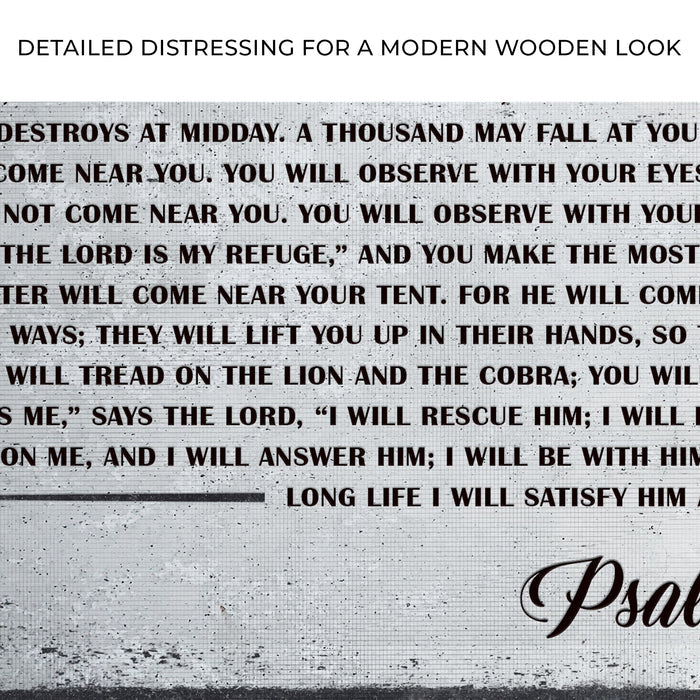 Psalm 91 - Whoever Dwells In The Shelter Of The Most High Sign IV Tailored Canvases