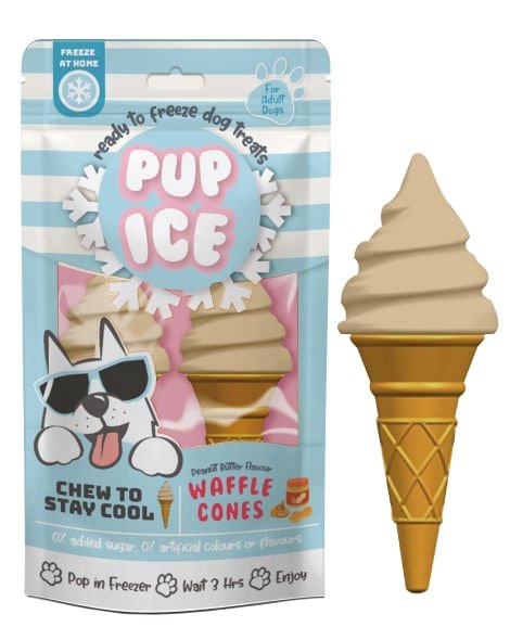 Pup Ice Waffle Cone, 2pk - RR3N7 - Vanilla & Peanut Butter - 1