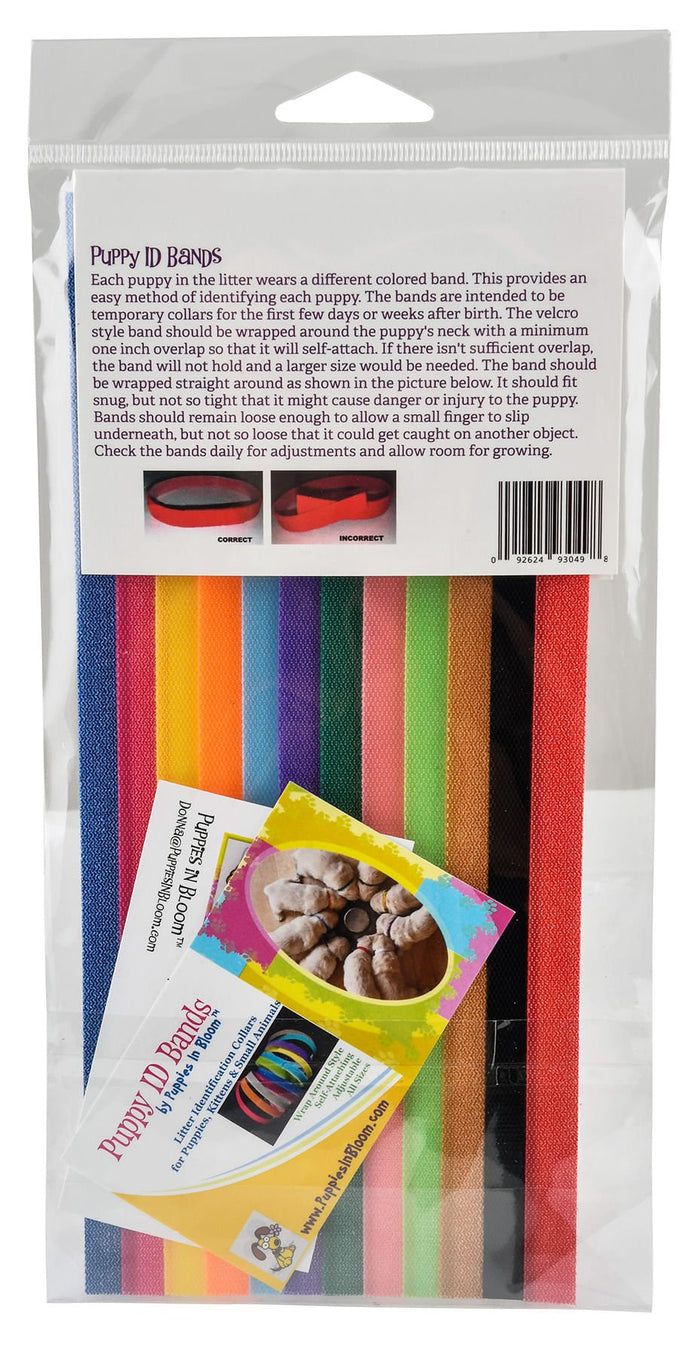 Puppies in Bloom Puppy ID Bands - PNB13 - 8 in - 2