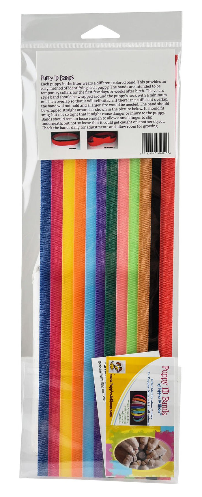 Puppies in Bloom Puppy ID Bands - PNB14 - 12 in - 4