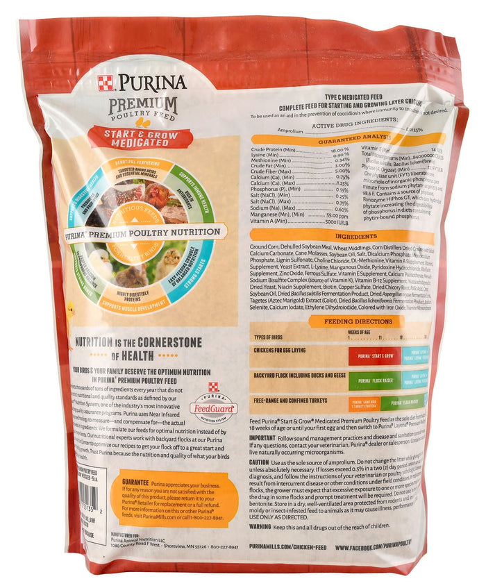 Purina Start & Grow AMP Medicated Poultry Feed Crumbles - PANC1 - 2